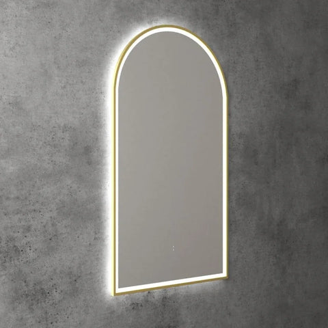 Arched Shape LED Mirror Touchless switch with Demister 500x900mm - Frameless / with Frame