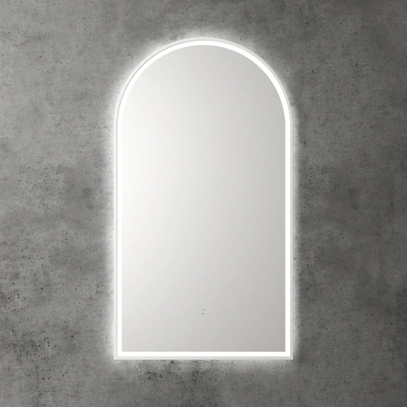 Arched Shape LED Mirror Touchless switch with Demister 500x900mm - Frameless / with Frame