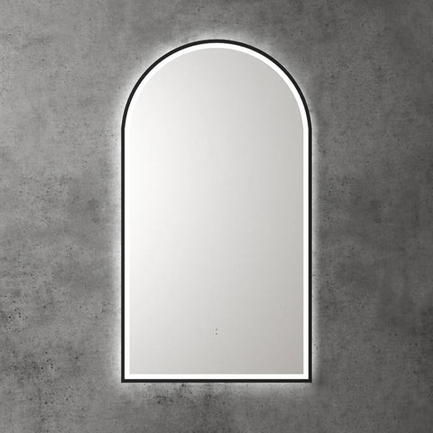 Arched Shape LED Mirror Touchless switch with Demister 500x900mm - Frameless / with Frame