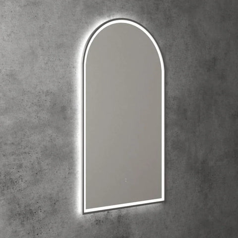Arched Shape LED Mirror Touchless switch with Demister 500x900mm - Frameless / with Frame