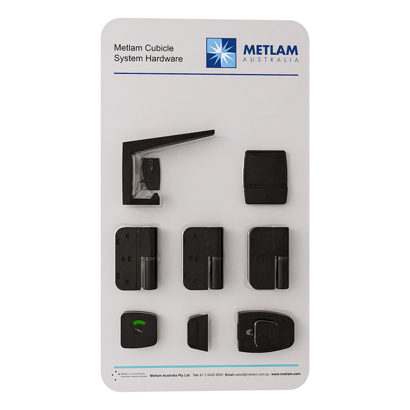 Ready to Go LUX Sera Spring Hinge Kit in Designer Black - LUXSERASP-LH3-BLK (Left Hand)
