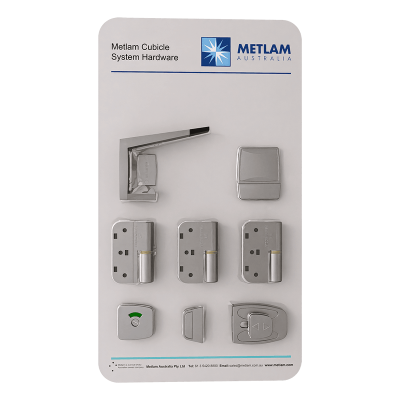 Ready to Go LUX Sera Spring Hinge Kit in Satin Chrome Plate - LUXSERASP-LH3-SCP (Left Hand)