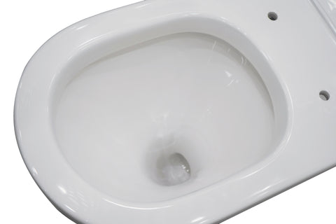 Raised Height Back To Wall Tornado Flush Toilet Suite with Soft Close Seat (Stock Clearance)