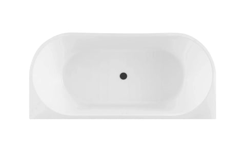 Milan Rectangle Back to Wall Freestanding Bath 1400mm / 1700mm - Gloss White