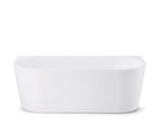 Milan Rectangle Back to Wall Freestanding Bath 1400mm / 1700mm - Gloss White