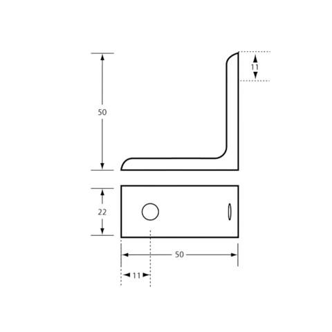 121 Angle Bracket Aluminium - ML121_6MMCSK_ALU_MKII