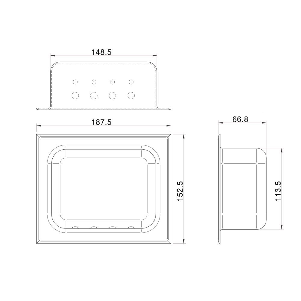 Recessed Soap Dish in Satin Stainless Steel - ML237_1