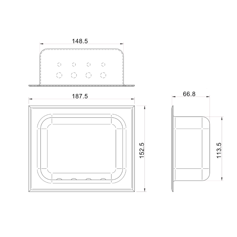 Recessed Soap Dish in Satin Stainless Steel - ML237_1