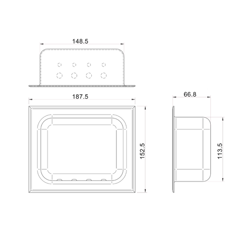 Recessed Soap Dish in Satin Stainless Steel - ML237_1