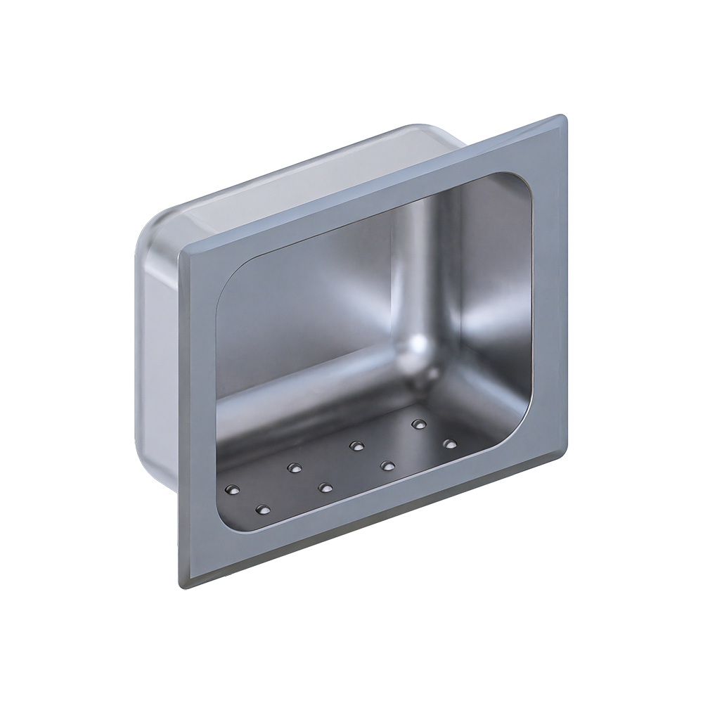 Recessed Soap Dish in Satin Stainless Steel - ML237_1