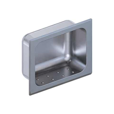 Recessed Soap Dish in Satin Stainless Steel - ML237_1