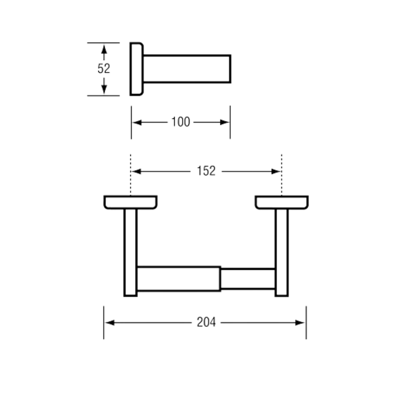 Single Toilet Roll Holder in Satin Stainless Steel - ML255S