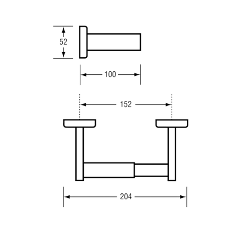 Single Toilet Roll Holder in Satin Stainless Steel - ML255S