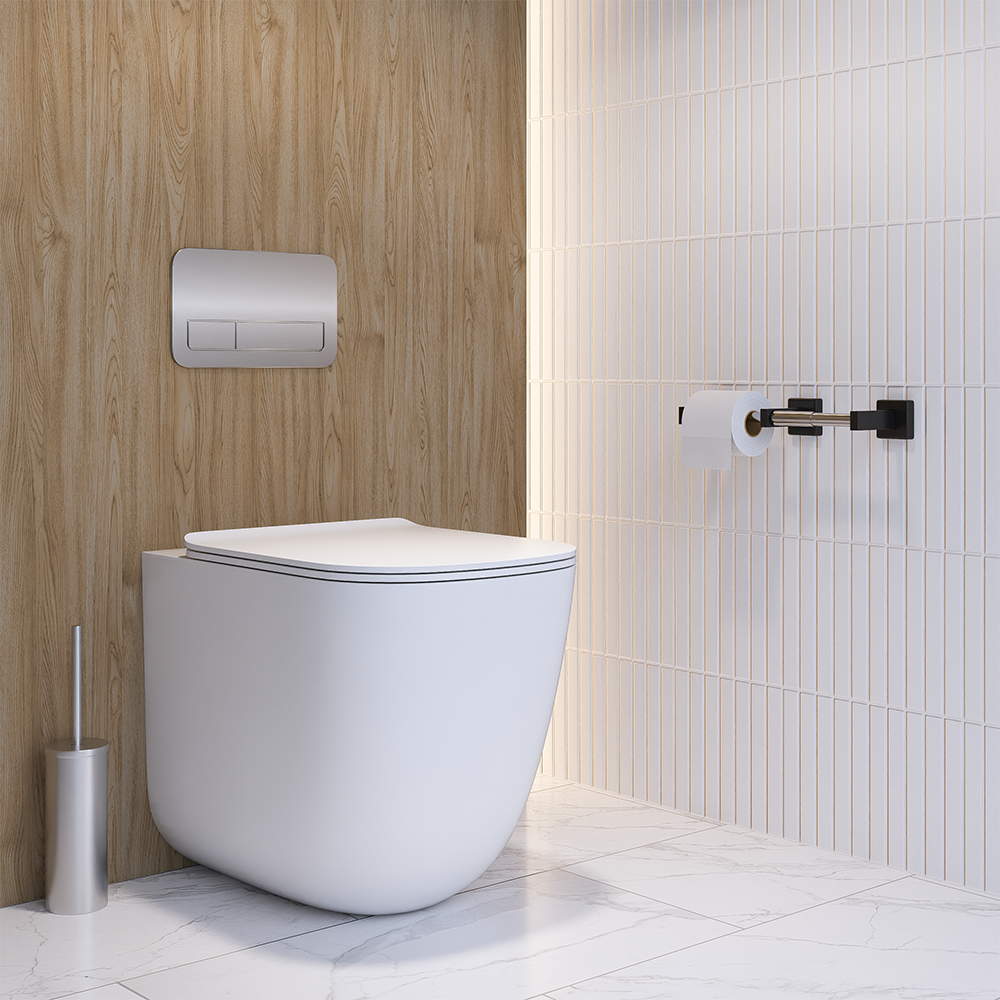 Double Toilet Roll Holder in Designer Black - ML256_DESIGNER