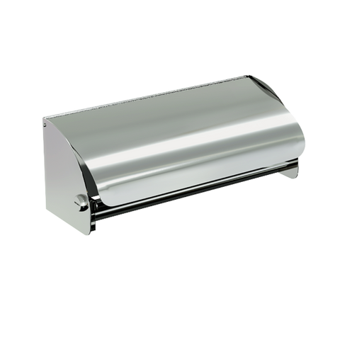 Double Toilet Roll Holder Lockable in Polished Stainless Steel - ML267PSS