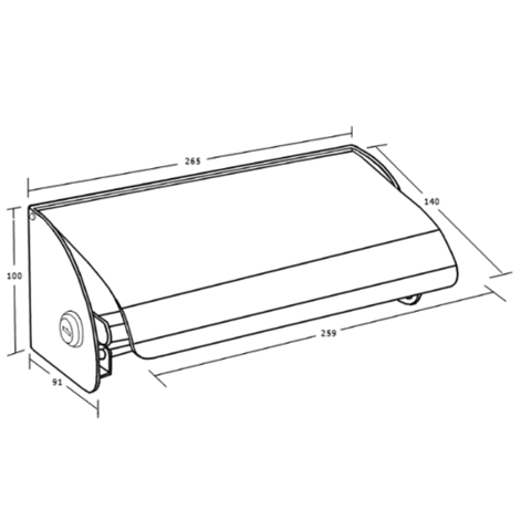 Double Toilet Roll Holder Lockable in Polished Stainless Steel - ML267PSS