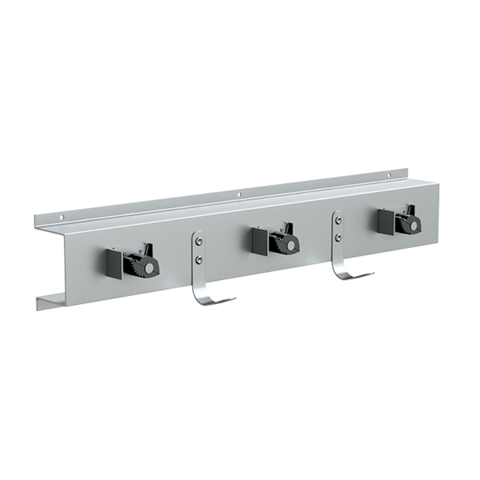 Mop & Broom Holder with Hooks in Satin Stainless Steel - ML983_3