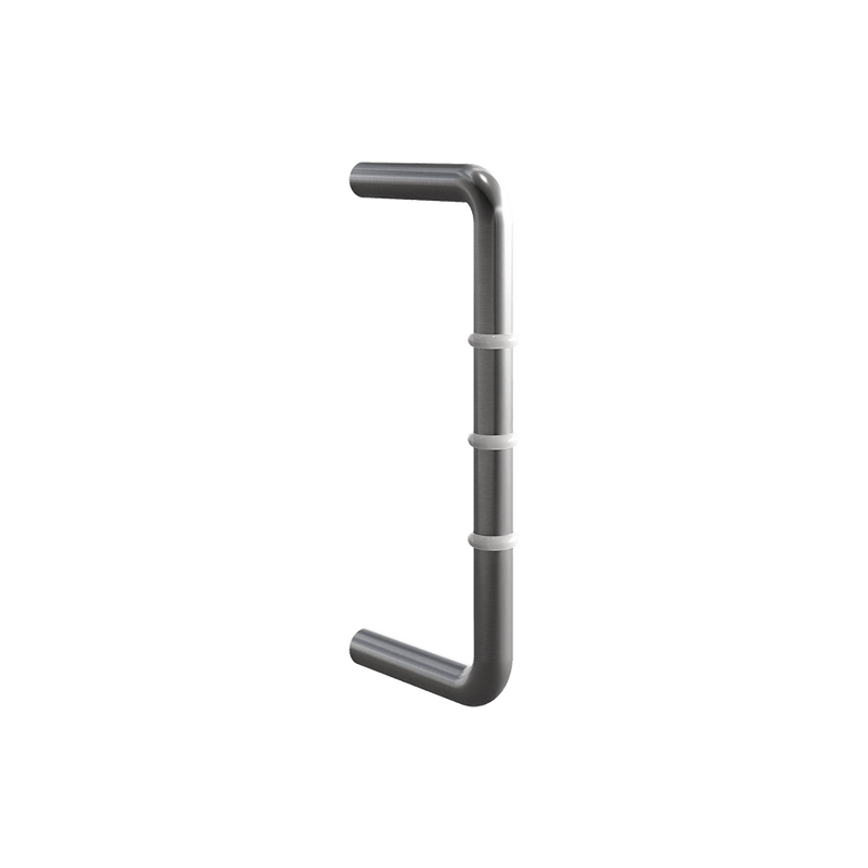 D-Pull Handle with Rubber Stopper in Satin Stainless Steel - ML315R_SS
