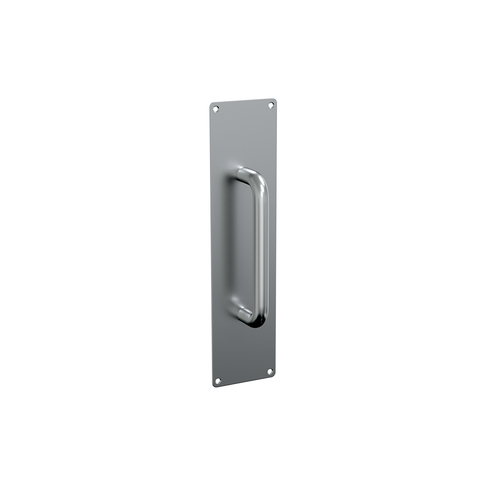 Pull Handle with Plate in Satin Stainless Steel - ML4059