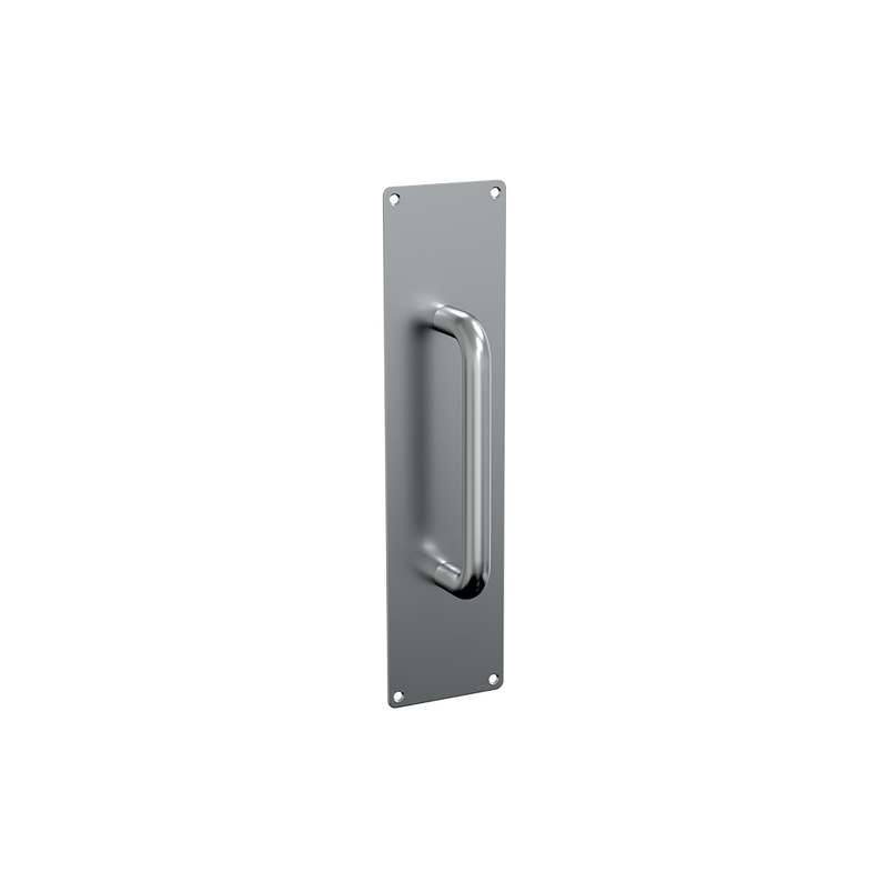 Pull Handle with Plate in Satin Stainless Steel - ML4059