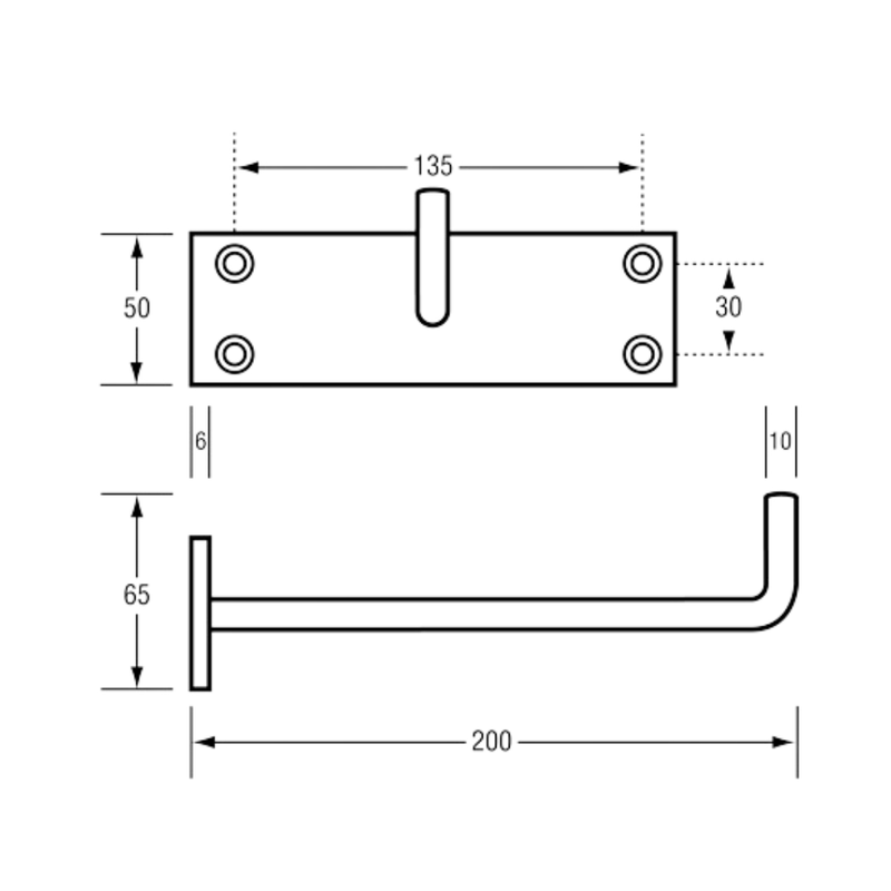 Equipment Hook in Satin Stainless Steel - ML4155