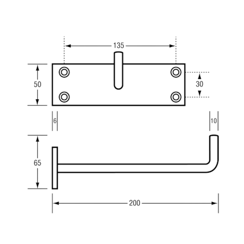 Equipment Hook in Satin Stainless Steel - ML4155