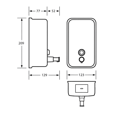 Ellipse Soap Dispenser in Satin Stainless Steel - ML602AS