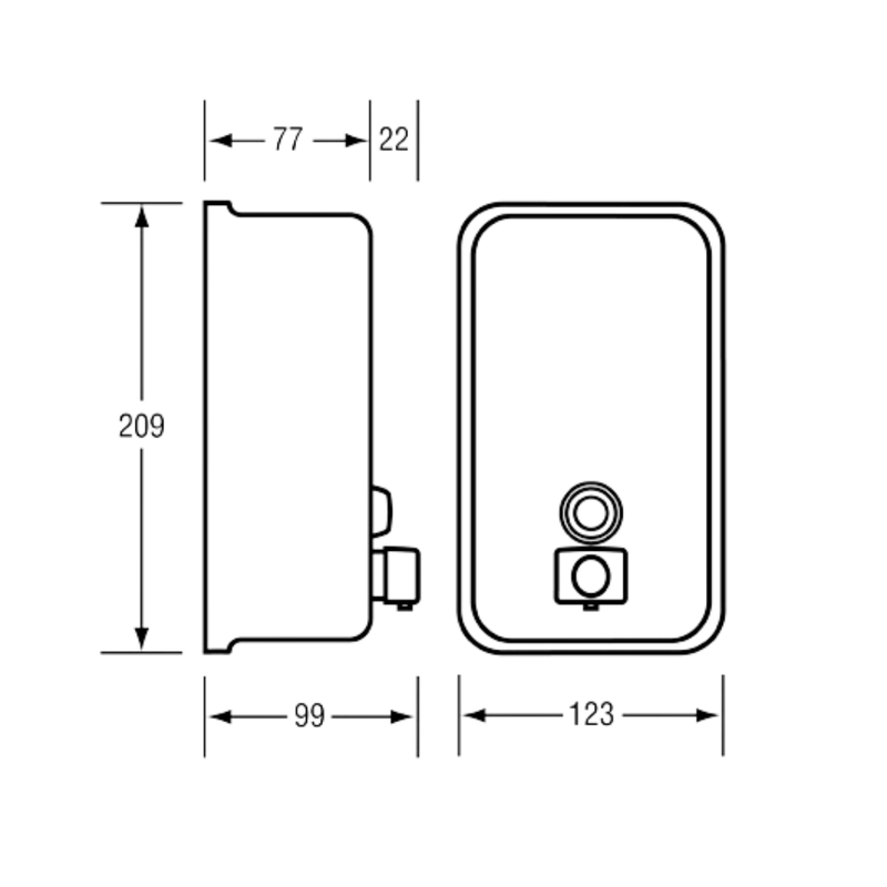 Ellipse Soap Dispenser in Satin Stainless Steel - ML602BS