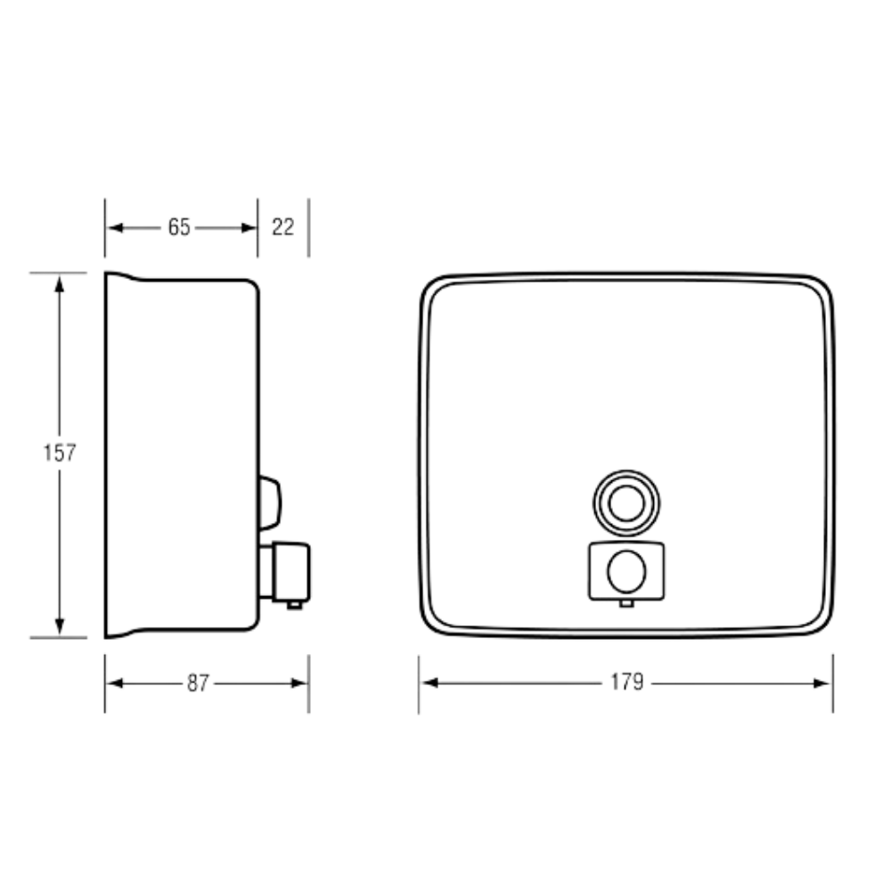Square Soap Dispenser in Satin Stainless Steel - ML603BS