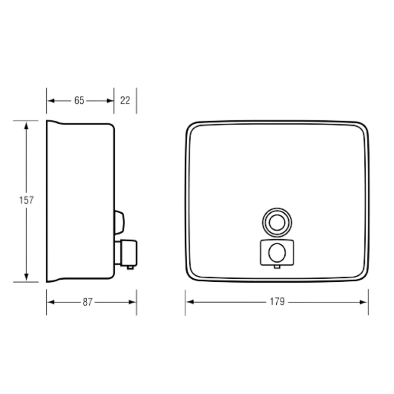 Square Soap Dispenser in Satin Stainless Steel - ML603BS