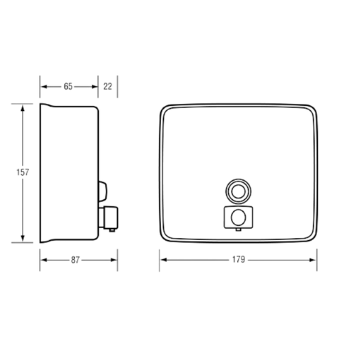 Square Soap Dispenser in Satin Stainless Steel - ML603BS