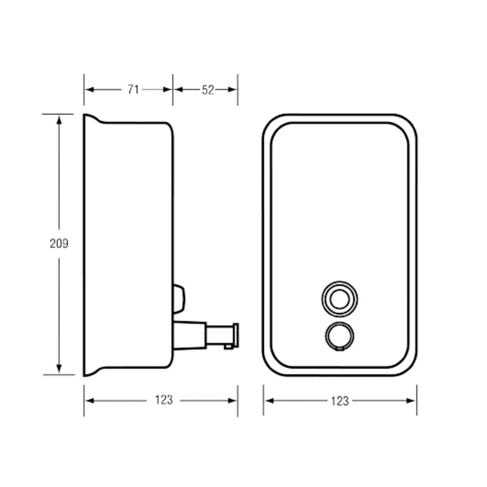 Vertical Soap Dispenser in White - ML605AS_WHT