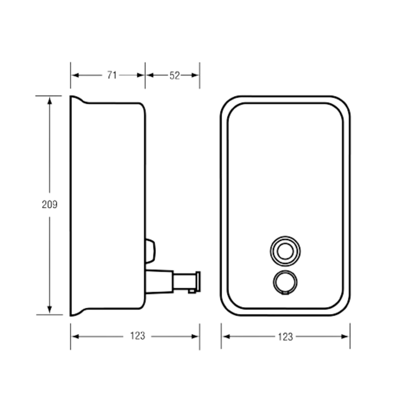 Vertical Soap Dispenser in White - ML605AS_WHT