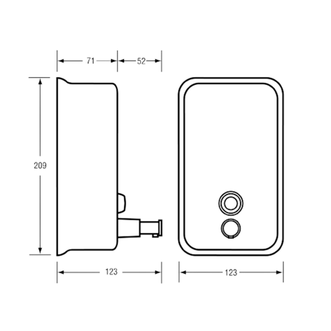 Vertical Soap Dispenser in White - ML605AS_WHT