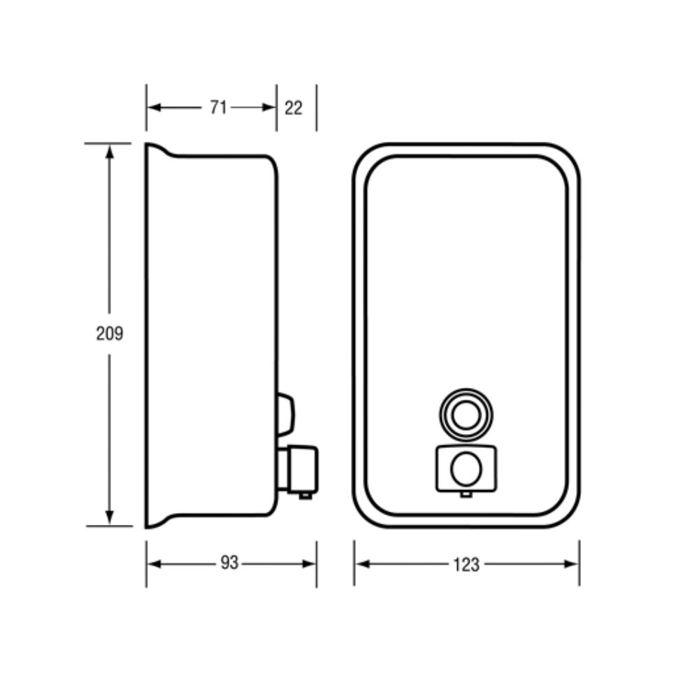 Vertical Soap Dispenser in Satin Stainless Steel - ML605BS_N