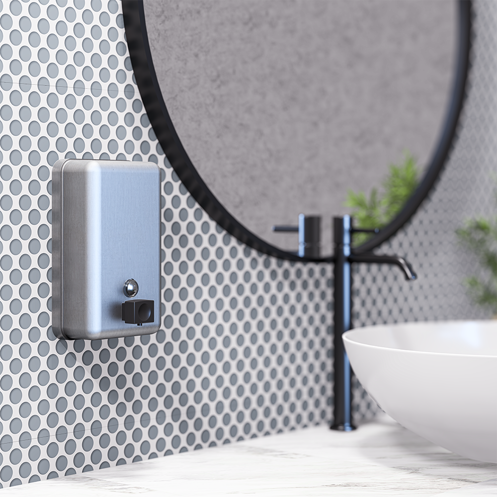 Vertical Soap Dispenser in Satin Stainless Steel - ML605BS_N