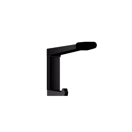 Coat Hook with Bumper in Designer Black - 202C_HOOK_DESIGNER