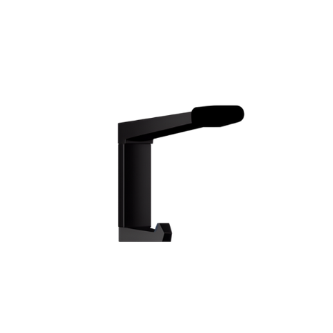 Coat Hook with Bumper in Designer Black - 202C_HOOK_DESIGNER