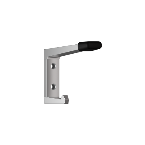 Coat Hook with Bumper in Satin Chrome Plate - 202_HOOK_SCP