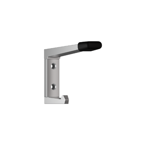 Coat Hook with Bumper in Satin Chrome Plate - 202_HOOK_SCP