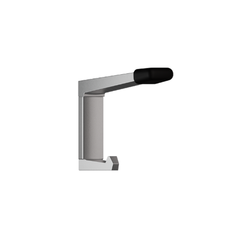 Coat Hook with Bumper in Satin Chrome Plate - 202C_HOOK_SCP