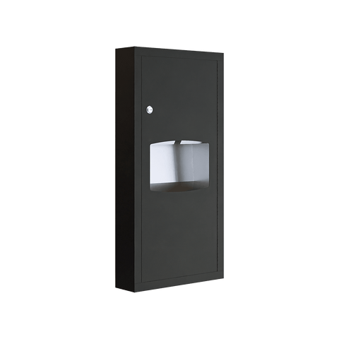 Surface Mounted Paper Towel Dispenser & Waste Receptacle in Designer Black - ML710_SM_MK3_DESIGNER