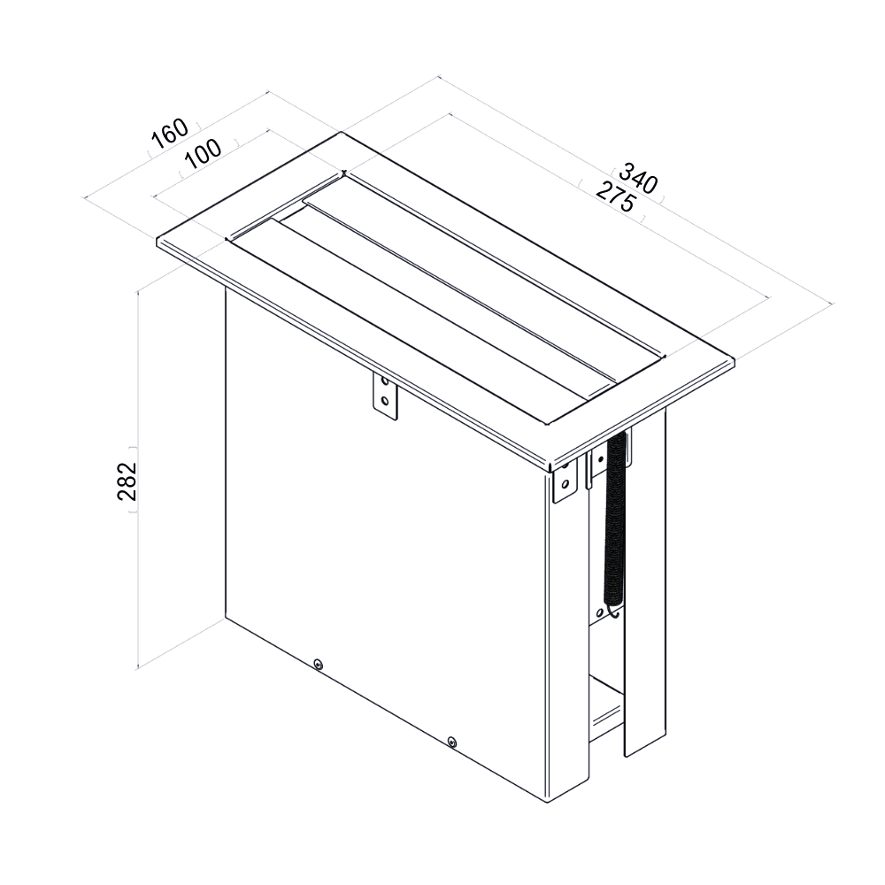 Bench Mounted Paper Towel Dispenser in Satin Stainless Steel - ML716_SS