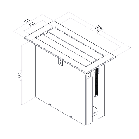 Bench Mounted Paper Towel Dispenser in Satin Stainless Steel - ML716_SS