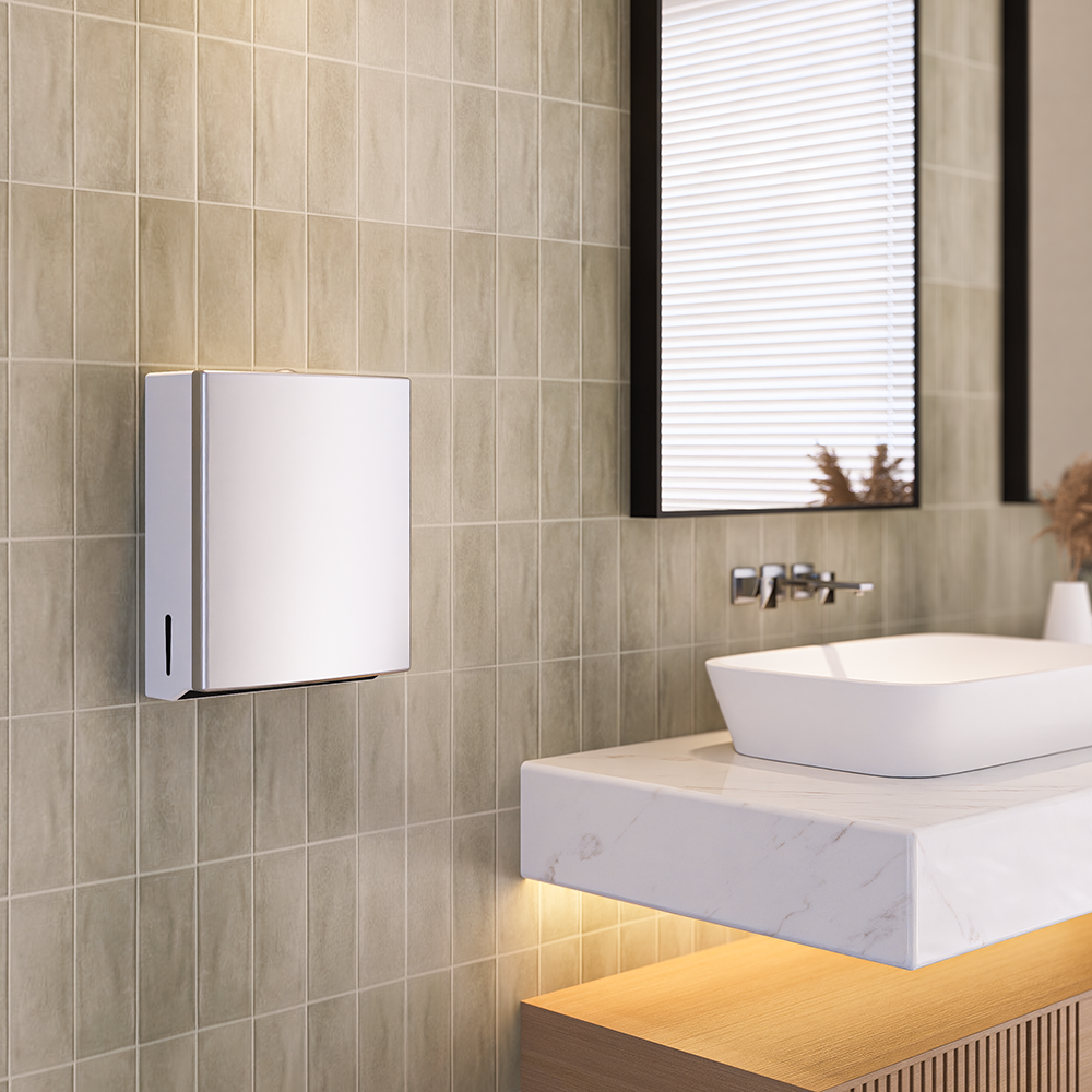 Ellipse Paper Towel Dispenser in Satin Stainless Steel - ML725L_AR