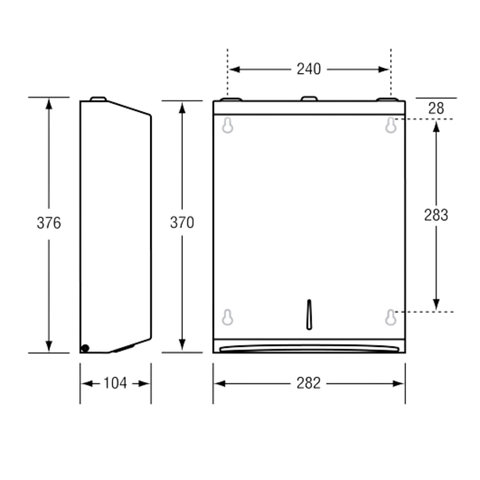 Paper Towel Dispenser in Designer Black - ML725_DESIGNER