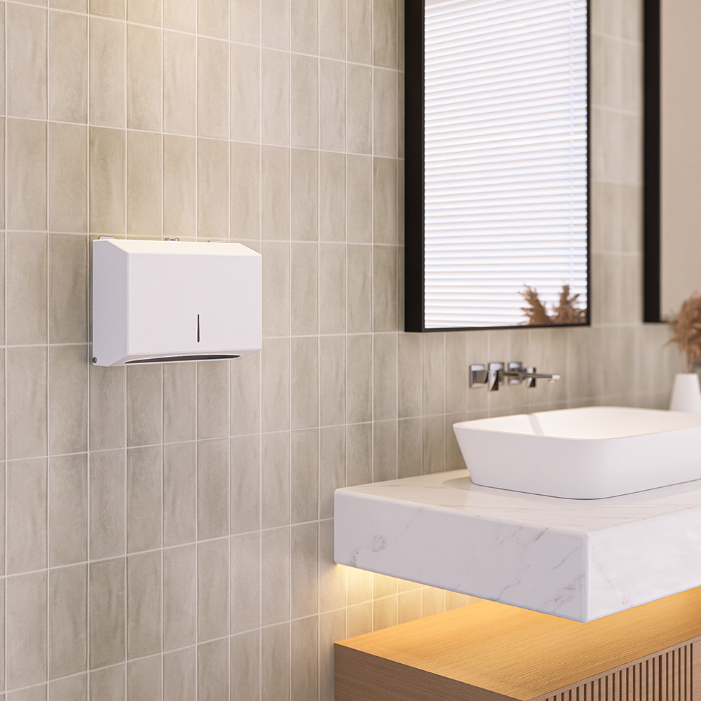 Paper Towel Dispenser in White Powder Coat - ML726W
