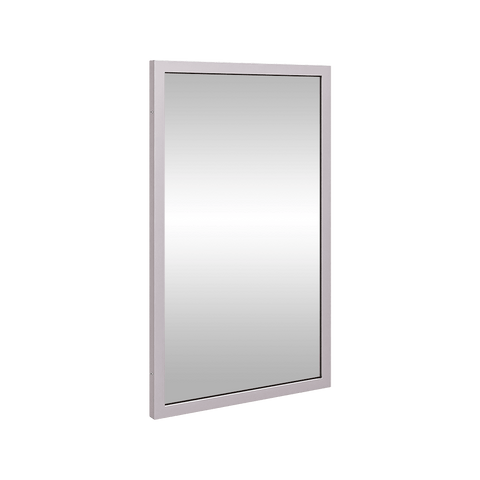 760mmH x 460mmW Framed Mirror in Satin Stainless Steel - ML771_1