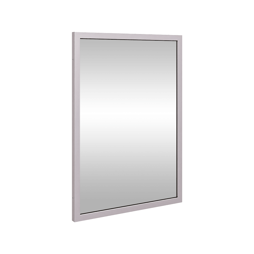 760mmH x 610mmW Framed Mirror in Satin Stainless Steel - ML771_3