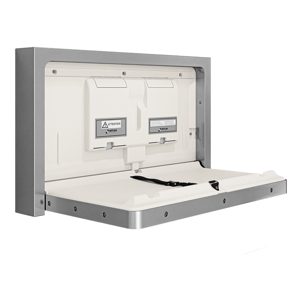 Surface Mounted Horizontal Baby Change Station in Satin Stainless Steel - ML_8200SM
